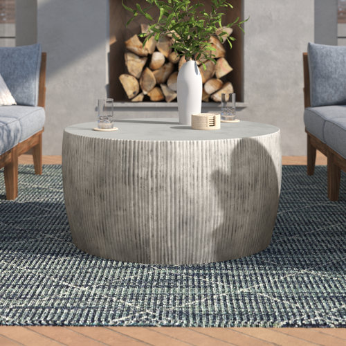 Joss & Main Dreya Concrete Outdoor Coffee Table & Reviews Wayfair
